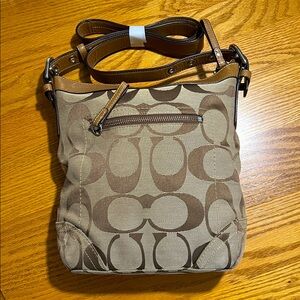 Coach Signature Monogram Shoulder Bag